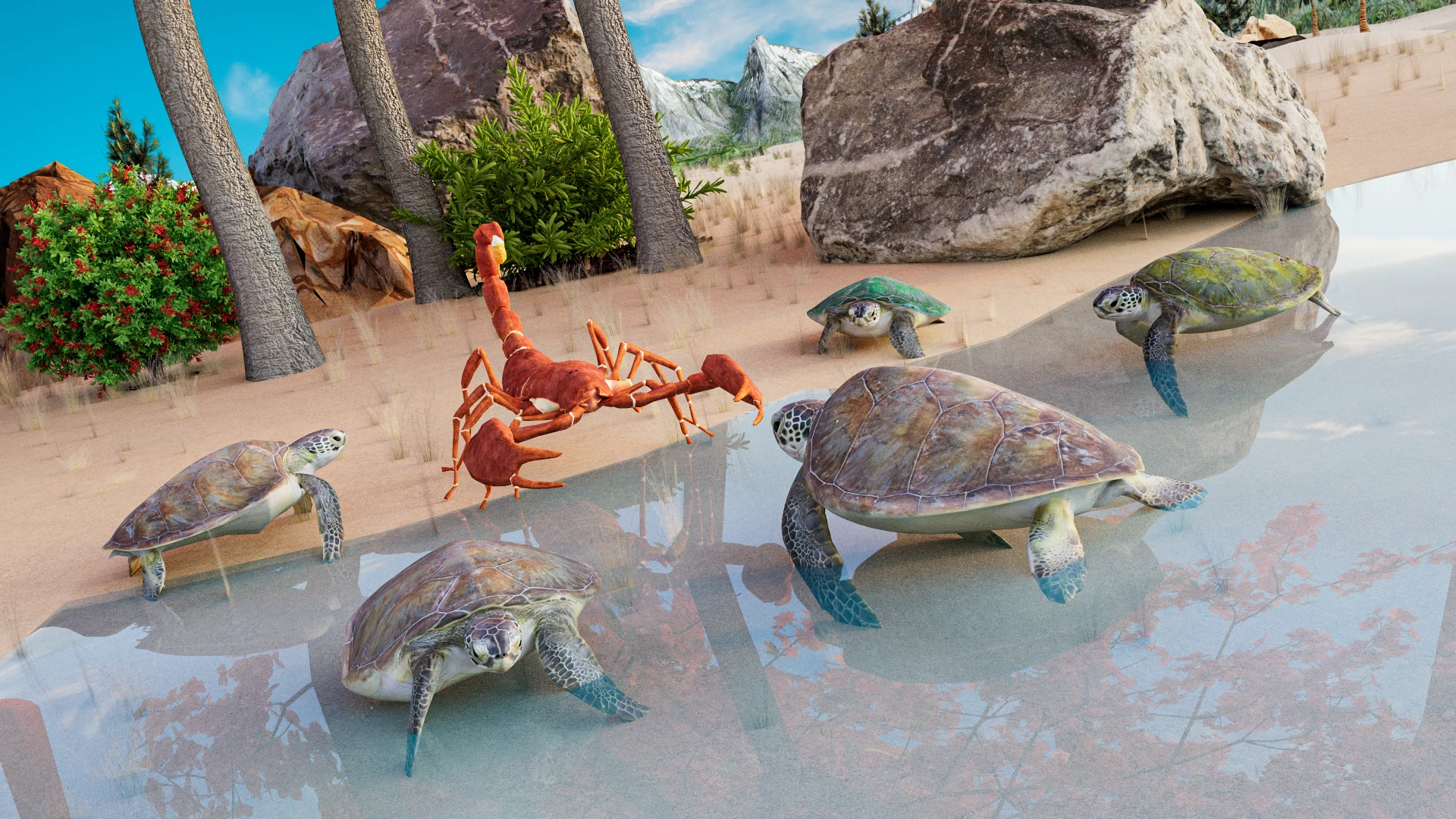Wild Turtle Family Life games screenshot