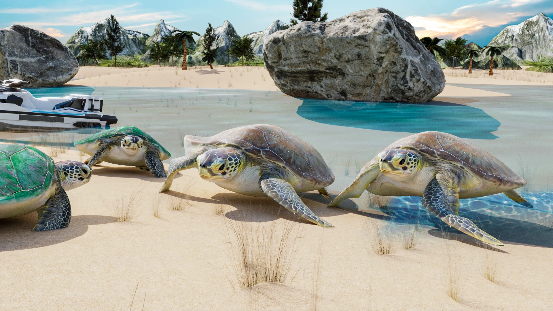 Wild Turtle Family Life games screenshot