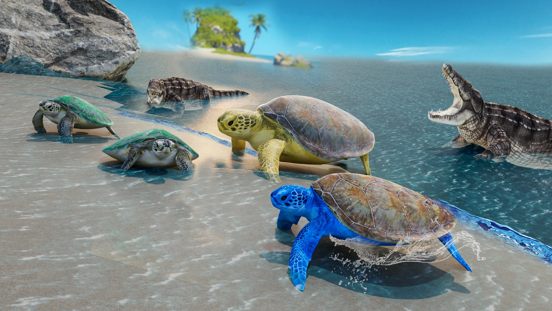 Wild Turtle Family Life games screenshot